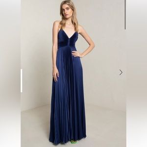 ALC Aries satin pleated dress